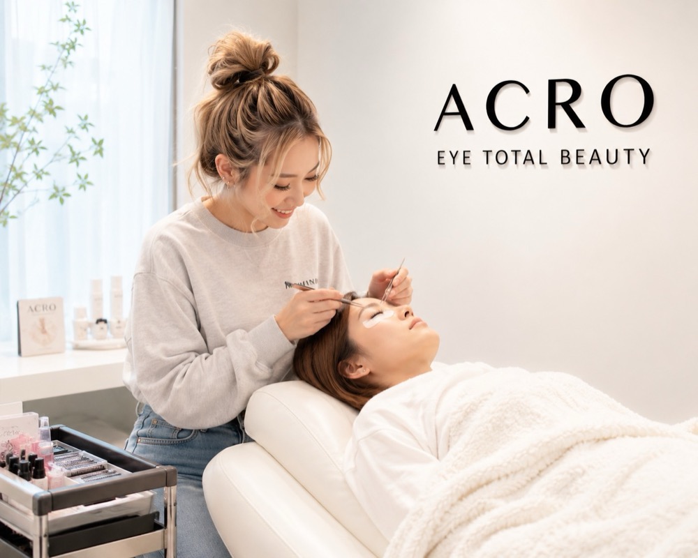 ACROのアイリストによる施術風景